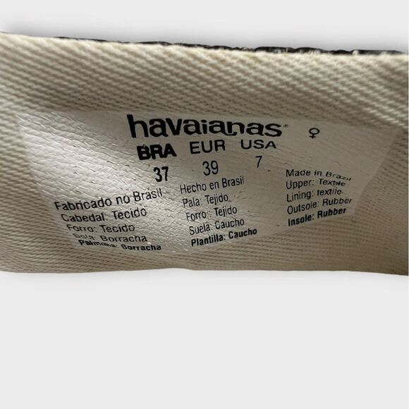 Havaianas Slip On‎ Shoes Women's Cap Toe Black Gray Size 7 Nice!! Comfy! - Picture 6 of 8